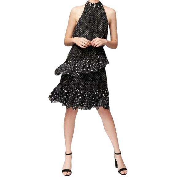 Betsey Johnson NEW Polka Dot Halter Neck Dress - Picture 1 of 6